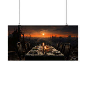 Dinner atop Desolation 🌇🍽️ Matte Horizontal Posters
